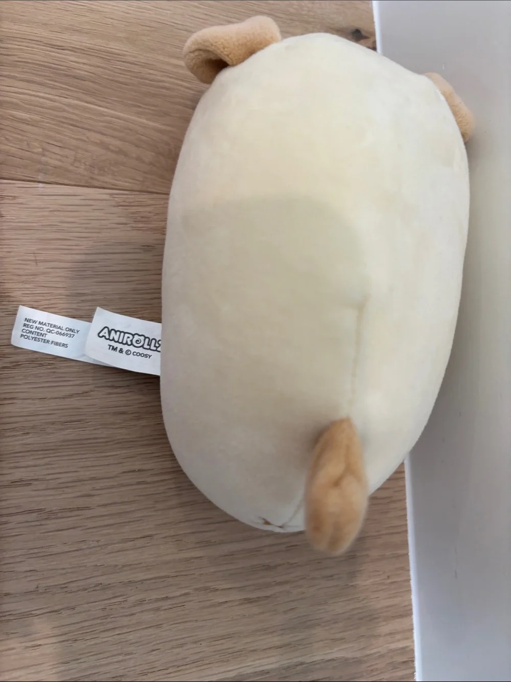 Plush Cream and Tan Small Pet Toy - Soft Squeeze Puppy